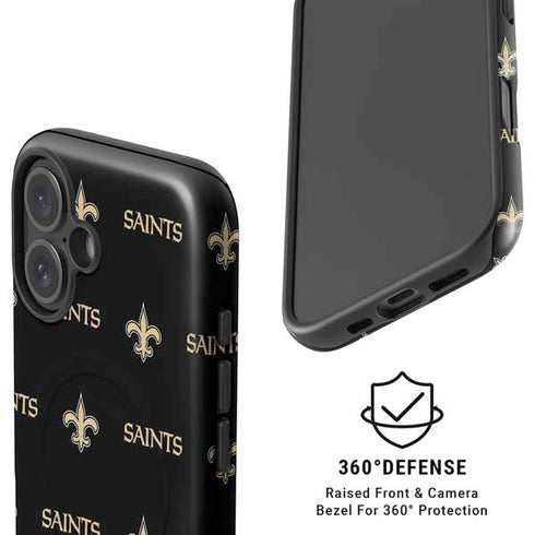 NFL New Orleans Saints Blitz Series iPhone 16 Magsafe Impact Case